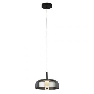 frisbee-1-led-pendant-light-matt-black-smoked-glass
