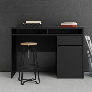 frosk-computer-desk-1-door-1-drawer-black