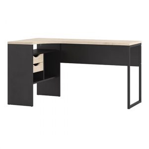 frosk-corner-2-drawers-computer-desk-matt-black-oak