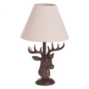 frusta-wooden-stag-head-table-lamp-brown-beige-shade
