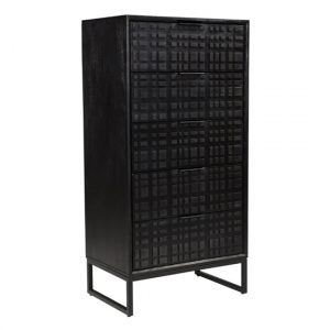 fusion-tall-mango-chest-of-5-drawers-black