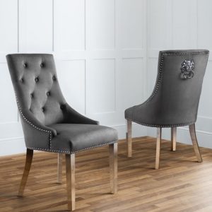 geneva-lion-head-grey-velvet-dining-chairs-pair