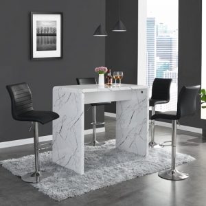 glacier-gloss-vida-marble-bar-table-4-ripple-black-stools