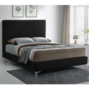 glenmoore-plush-velvet-double-bed-black
