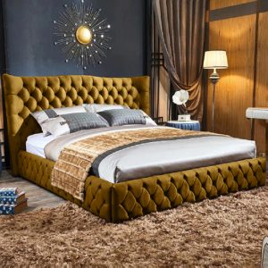greeley-plush-velvet-double-bed-mustard