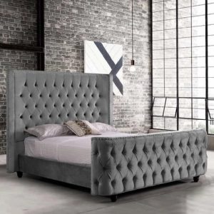 hammond-plush-velvet-double-bed-grey