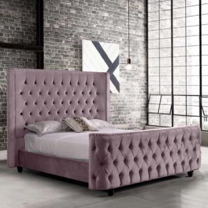 hammond-plush-velvet-double-bed-pink
