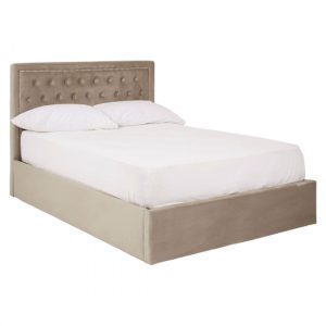 hannata-velvet-storage-ottoman-double-bed-mink
