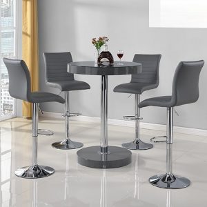 havana-round-bar-table-grey-high-gloss-with-4-bar-stools