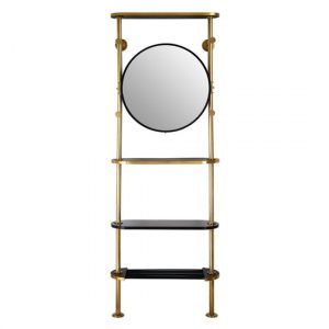 hawkon-metal-coat-stand-antique-brass-round-mirrror