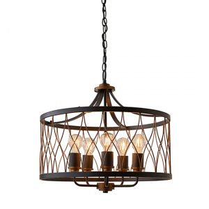 heston-5-lights-pendant-light-matt-black-rustic-bronze