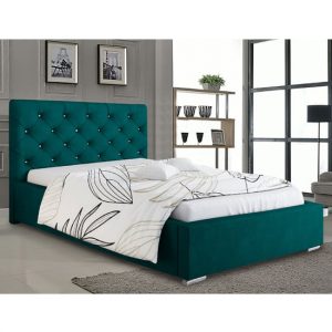 hyannis-plush-velvet-double-bed-green
