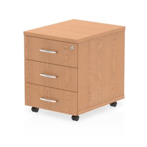 impulse-wooden-3-drawers-mobile-pedestal-oak