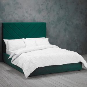 islington-double-fabric-bed-forest-green-2
