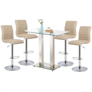 jet-glass-bar-table-4-stone-leather-ripple-stools