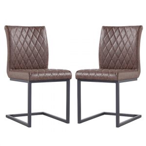 kalamazoo-brown-faux-leather-cantilever-dining-chairs-pair