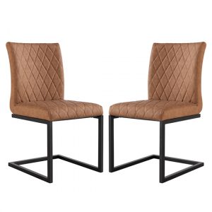 kalamazoo-tan-faux-leather-cantilever-dining-chairs-pair