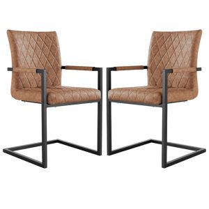 kalamazoo-tan-faux-leather-carver-dining-chairs-pair