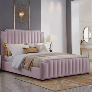 kapolei-plush-velvet-double-bed-pink