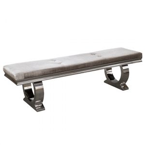 kelsey-velvet-dining-bench-stainless-steel-base-pewter