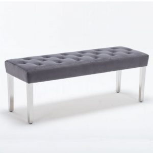 kepro-velvet-upholstered-dining-bench-dark-grey