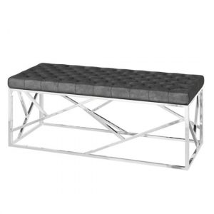 kieta-velvet-fabric-upholstered-dining-bench-dark-grey