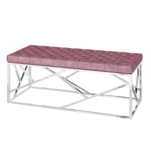 kieta-velvet-fabric-upholstered-dining-bench-pink