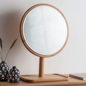 kinghamia-round-dressing-mirror-wooden-stand-oak