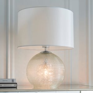 knighton-2-lights-white-shade-table-lamp-clear-glass-base