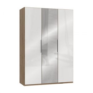 kraz-mirrored-wardrobe-white-n-planked-oak-3-doors