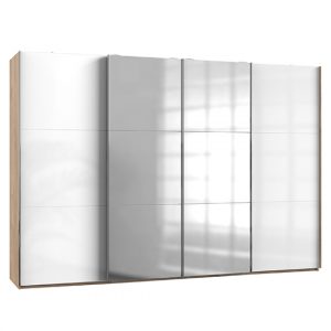 kraz-wide-mirrored-sliding-4-door-wardrobe-white-planked-oak