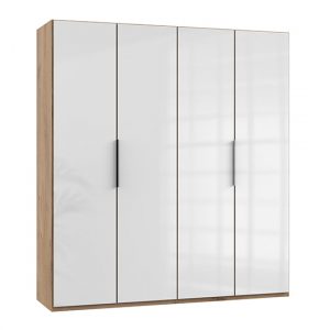 kraz-wooden-wardrobe-white-n-planked-oak-4-doors