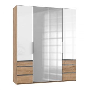 kraza-mirrored-4-doors-wardrobe-white-n-planked-oak