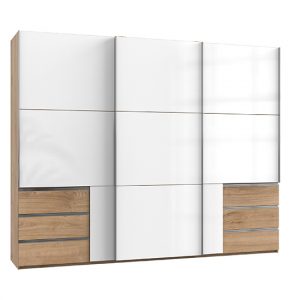 kraza-sliding-3-drs-wardrobe-gloss-white-planked-oak