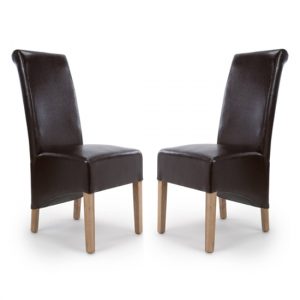 krista-roll-back-bonded-leather-brown-dining-chairs-pair