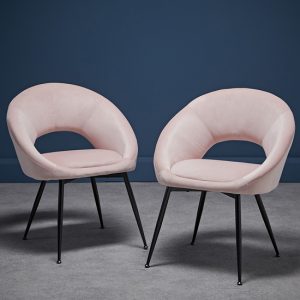 lacee-pink-velvet-dining-chairs-black-legs-pair