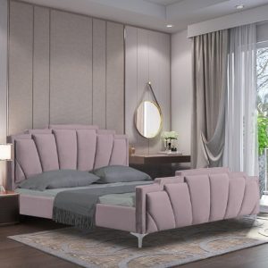 lanier-plush-velvet-double-bed-pink