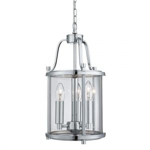 lantern-3-lights-clear-glass-ceiling-pendant-light-chrome