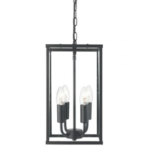 lantern-4-lights-square-ceiling-pendant-light-black