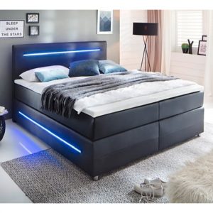 lassie-faux-leather-double-bed-black-led