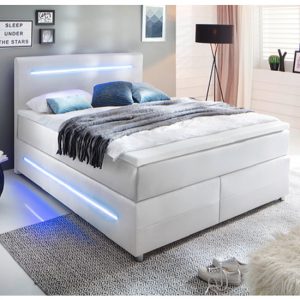 lassie-faux-leather-double-bed-white-led