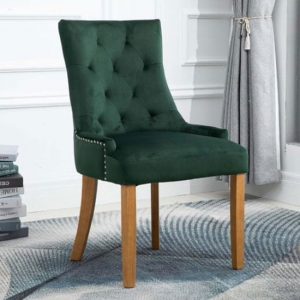 lauren-velvet-dining-chair-dark-green-oak-legs