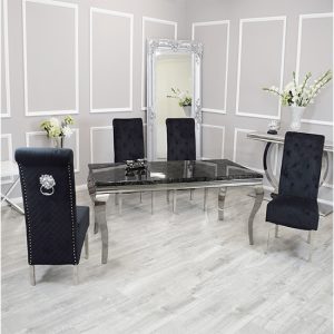 laval-black-marble-dining-table-4-elmira-black-chairs