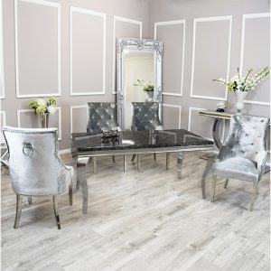 laval-black-marble-dining-table4-dessel-pewter-chairs