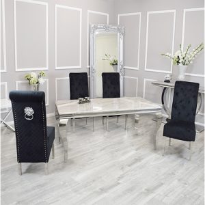 laval-ivory-smoke-marble-dt-4-elmira-black-chairs