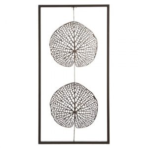 leaf-metal-wall-art-brown-silver