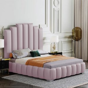 leica-plush-velvet-double-bed-pink