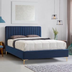 lenox-velvet-fabric-double-bed-blue-gold-metal-legs