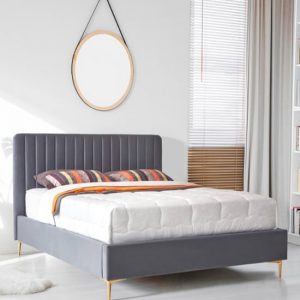 lenox-velvet-fabric-double-bed-grey-gold-metal-legs