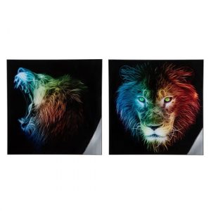 lion-picture-set-of-2-acrylic-wall-art-multicolor-black